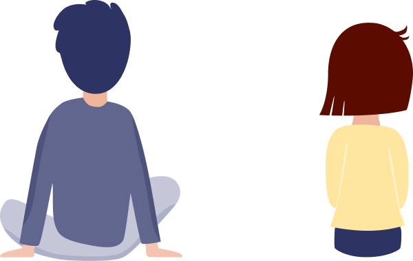 Illustration représentant deux enfants et adolescents